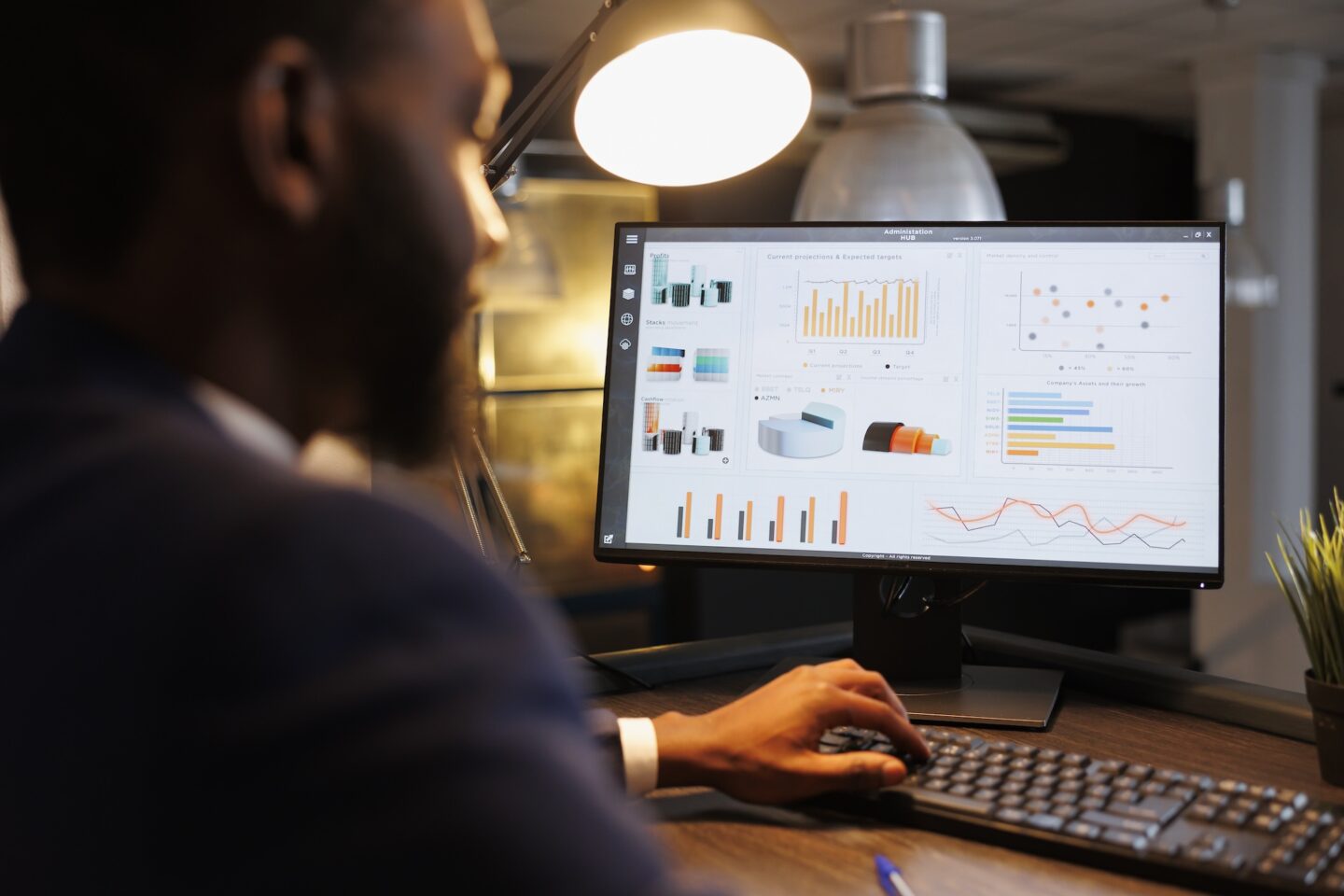 careful businessman looking at marketing graphs 2025 02 17 09 07 37 utc