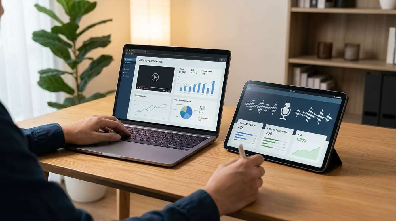 performance audio vs performance video advertising returns